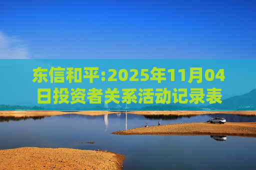 东信和平:2025年11月04日投资者关系活动记录表