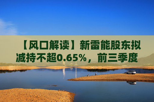【风口解读】新雷能股东拟减持不超0.65%,前三季度亏超8985万