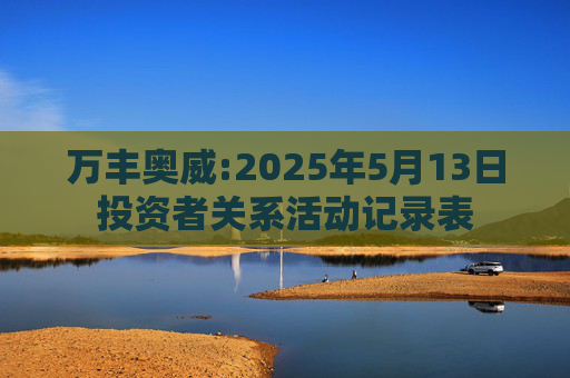 万丰奥威:2025年5月13日投资者关系活动记录表