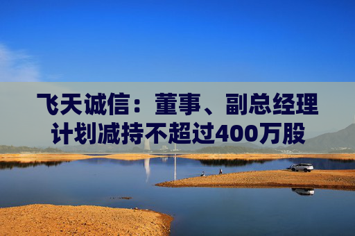 飞天诚信：董事、副总经理计划减持不超过400万股