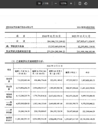 武汉农商行年报存疑：不到3000亿贷款中有近300亿逾期与不良，正常类贷款仍超94%？