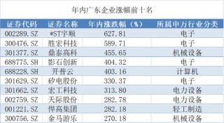 最强牛股暴涨超600%，A股广东军团86股年内翻倍