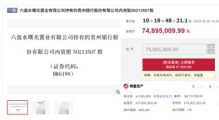 贵州银行5000万股股权将被溢价拍卖，背后牵出房企股东贷款违约风波