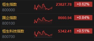 港股收评：恒指涨0.62%科指涨0.51%！阿里影业涨23%，赤峰黄金涨14%，凯莱英涨13%，宁德时代涨10%，阿里快手涨1%