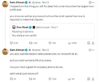 OpenAI首席执行官回应马斯克指责其“偷窃了一个非营利组织”