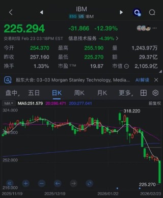 IBM成AI最新受害者！受Anthropic编程语言威胁，股价暴跌11%