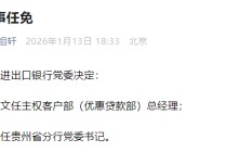 中国进出口银行：周旭文任主权客户部（优惠贷款部）总经理，刘强任贵州省分行党委书记