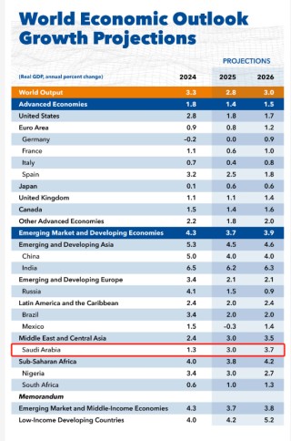 IMF：沙特今年经济增速预期下调 但仍高于多数海湾邻国