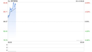 快讯：WTI原油期货涨幅扩大至8%，报93美元/桶