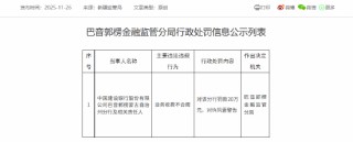建设银行巴音郭楞蒙古自治州分行因业务收费不合规被罚20万元