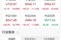 A股收评：三大指数集体上涨！创业板指冲高回落涨0.54%，贵金属、CPO概念走高