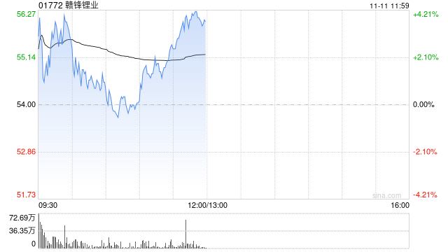 赣锋锂业现涨超3% 阿根廷锂盐湖合并项目取得关键进展 第1张 赣锋锂业现涨超3% 阿根廷锂盐湖合并项目取得关键进展 第1张