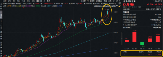 有色成功登顶年度行业涨幅榜！多只权重股翻倍，有色ETF华宝（159876）标的指数年内拉升91%续刷历史新高  第1张