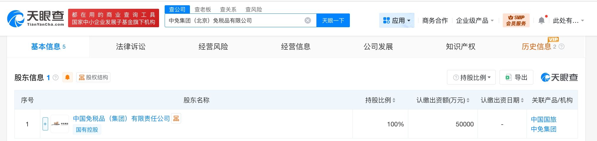 中免集团在北京成立免税品公司 注册资本5亿 第2张 中免集团在北京成立免税品公司 注册资本5亿 第2张
