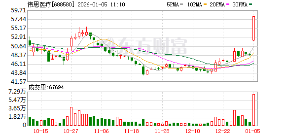 伟思医疗盘中涨停 506只科创板股上涨  第1张