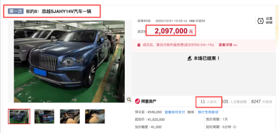 洪汇新材公开拍卖房宅豪车总成交超1700万，董助拿下469平米住宅，董秘配偶拍得小型越野车  第5张